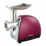 Masina de tocat carne Heinner, 1600 W, 2 kg/min, functie reverse, accesorii incluse, Rosu