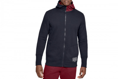 Hanorace Under Armour Baseline Fleece FZ Hoodie 1343006-002 negru foto