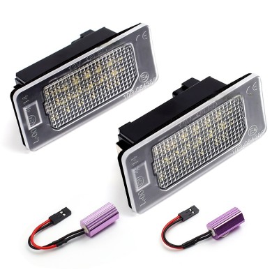 Set Lampi Numar LED Canbus, compatibile cu VW Golf 6 / 7, Passat B6 / B7 / B8, Touran, Tiguan, Touareg, Jetta, Caddy, Multivan, Transporter, T-Cross A foto