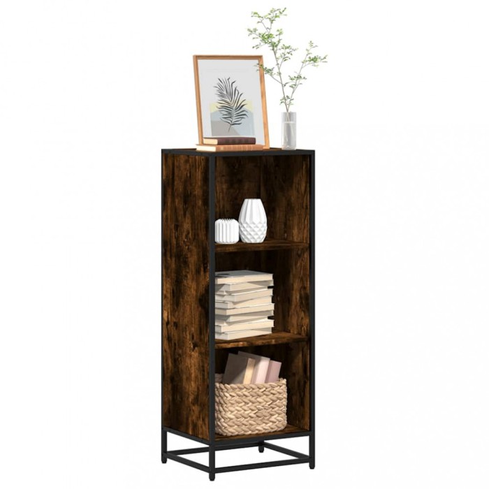 vidaXL Bibliotecă, stejar fumuriu, 40x35x107,5 cm, lemn prelucrat 849111