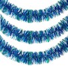 Beteala Craciun Albastru Verde Irizat, 2m x 12cm, Decorativa Brad Interior, Plastic