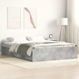 VidaXL Cadru de pat king size, gri beton, 150x200 cm 3203869