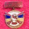 Insigna comunista UTC - DISTINS cu DIPLOMA de ONOARE a CC al UTC