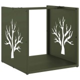 Cumpara ieftin Suport pentru lemne de foc Verde masline Otel laminat la rece