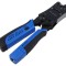 Unealtă de sertizare LANBERG pentru conectori RJ11, RJ12, RJ14, RJ45, cu manșoane ergonomice și mecanism cu clichet