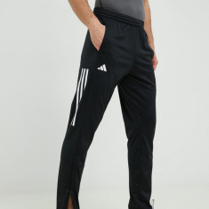 adidas Performance pantaloni de antrenament bărbați, culoarea negru, cu imprimeu HT7180