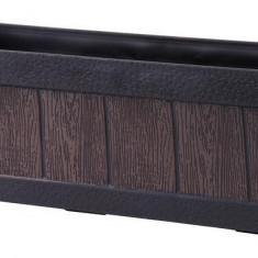 Ghiveci Strend Pro Woodeff, 15x47x17 cm, tec, efect de lemn