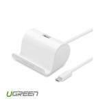 Micro USB OTG Cable Adapter with Cradle 50cm-Culoare Alb, Ugreen