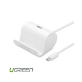 Micro USB OTG Cable Adapter with Cradle 50cm-Culoare Alb