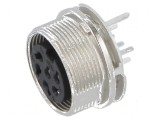 Conector M16 Soclu Mamă THT PIN 6 5A 150V Drept IP40