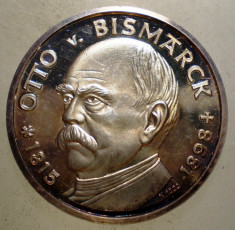 F.667 MEDALIE GERMANIA OTTO VON BISMARCK 1815 1898 ARGINT PUR PROOF 26mm foto