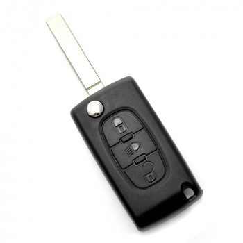 Citroen / Peugeot 307 - Carcasa tip cheie briceag cu 3 butoane, lama VA2-SH3 cu suport baterie foto