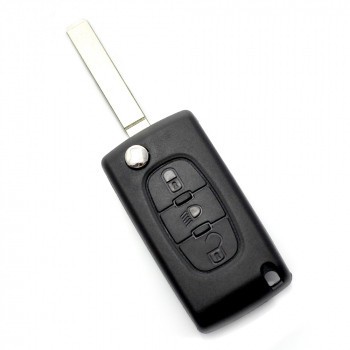 Citroen / Peugeot 307 - Carcasa tip cheie briceag cu 3 butoane, lama VA2-SH3, fara suport baterie foto