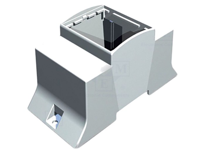 Carcasă pentru șină DIN, gri, 3 module