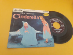 VINIL ILENE WOODS-WALT DISNEY&amp;#039;S CINDERELLA-DISNEYLAND SERIES 1959 DISC STARE FB foto