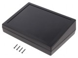 Carcasă desktop ABS neagră 189mm x 134mm x 54,6mm