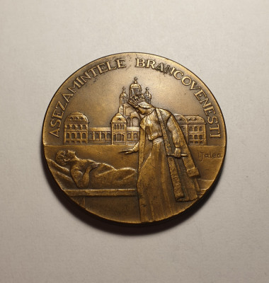 Medalie Asezamintele Brancovenesti - 100 de ani de la Infintare 1838 1938 foto