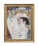 Cumpara ieftin Tablou pictat manual inramat, Dragoste materna, 45x35cm ulei pe panza, reproducere Gustav Klimt