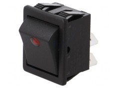 Comutator Rocker DPST ON-OFF 16A 250V Negru