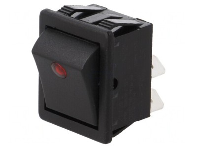 Comutator Rocker DPST ON-OFF 16A 250V Negru foto