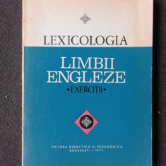 LEXICOLOGIA LIMBII ENGLEZE, EXERCITII