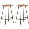 vidaXL Scaune de bar, 2 buc., lemn masiv de acacia 320651