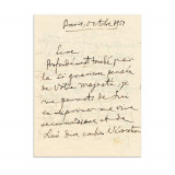 George Enescu, scrisoare expediată regelui Carol al II-lea, octombrie 1951