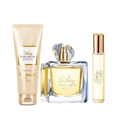Set TTA Today pentru Ea (parfum 100 ml, lotiune corp 125 ml, mini apa 10 ml), Avon foto