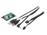 Adaptor USB/AUX Subaru Jack 3.5mm 4pin USB A x2