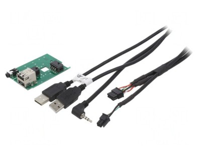 Adaptor USB/AUX Subaru Jack 3.5mm 4pin USB A x2 foto