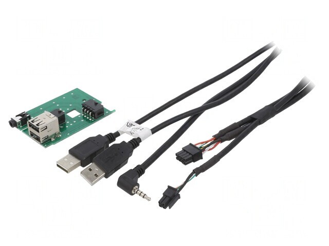Adaptor USB/AUX Subaru Jack 3.5mm 4pin USB A x2