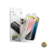 Folie de protectie Ecran Ringke Easy Slide pentru Apple iPhone 16 Pro Max Sticla Securizata Full Glue Set 2 bucati Neagra