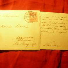 Plic circulat Debretin- Sibiu 1896 ,timbru 5fil