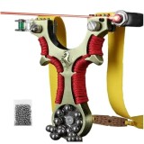 Cumpara ieftin Set prastie cu laser si boloboc si 100 bile metalice 9 mm DEPOX&reg;, 12 cm, Metal
