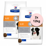Cumpara ieftin Hill&amp;#039;s Prescription Diet Canine k/d+Mobility 2 x 12kg, Hill&#039;s