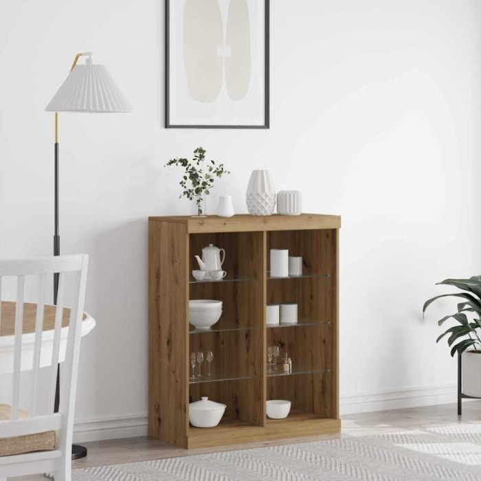 vidaXL Bufet stejar artizanal 41 x 37 x 100 cm Lemn compozit 863049