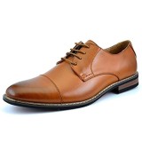 Cumpara ieftin Pantofi eleganti Derby din piele, Bruno Marc, siret, varf rotund, talpa brodata, maro, EU41.5