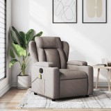 VidaXL Fotoliu de masaj rabatabil, gri taupe, material textil