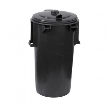 Cos de gunoi cu capac Strend Pro ICS P140110, capacitate 110 lit, PVC, Negru foto