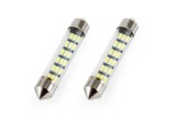 Set 2 becuri auto AMIO , LED, C5W SV8.5-8, 18 SMD 3014, 41mm, 12V, capac sticla, leduri alb sofit Festoon