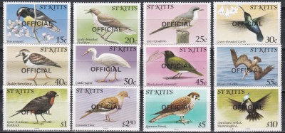 St. Kitts 1981 - Păsări, Supratipar &amp;quot;OFFICIAL&amp;quot;, MNH foto