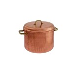 Oale din cupru ciocănit cu m&acirc;nere 24 cm
