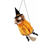 Figurina Vrajitoare Halloween textil multicolor II cm 28 H