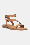 Aldo sandale de piele GRUGAR femei, culoarea maro, 13966799