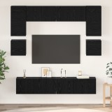 vidaXL Set comodă TV 8 pcs Stejar negru 80 x 30 x 30 cm Lemn compozit