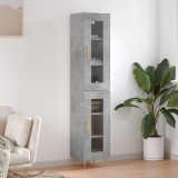 vidaXL Dulap &icirc;nalt, gri beton, 34,5x34x180 cm, lemn prelucrat
