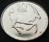 Moneda exotica 10 THEBE- BOTSWANA, anul 1991 *cod 1371, Africa