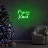 Cumpara ieftin Lampa de perete Merry Christmas, Neon Graph, 43x33x2 cm, verde