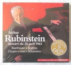 Arthur Rubinstein - Concert 20 aprilie 1963 - CD colectia DIAPASON D&amp;#039;OR. Nou foto