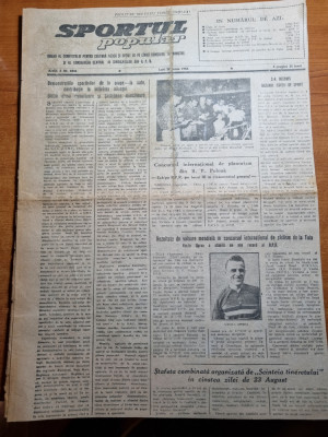 sportul popular 28 iunie 1954-polo,sah,calarie,cursa de mare fond sulina,fotbal foto